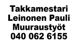 Takkamestari Leinonen Pauli Tmi logo